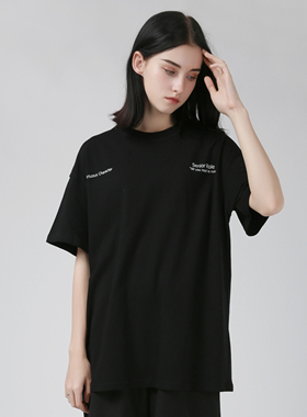 Senior Role2020夏季百搭T恤基础款宽松棉麻男情侣纯色圆领短袖