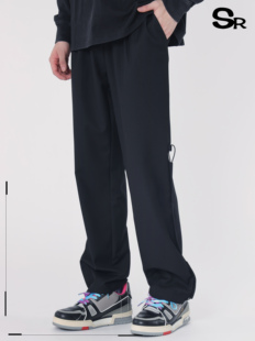 子男长裤 SeniorRole2021潮牌直筒宽松休闲抽绳装 裤 国潮西裤 潮 饰裤