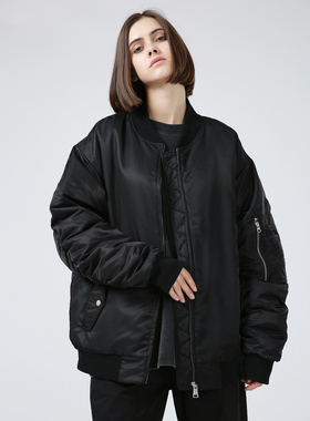 Senior Role潮牌棉服飞行夹克羽绒服简约空军棉衣加厚棉袄外套男