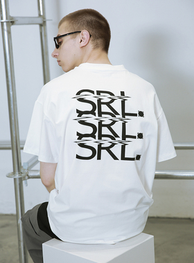 Senior Role国潮夏季新款白色纯棉宽松圆领短袖情侣装纯色休闲T恤