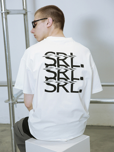 情侣装 Senior 白色纯棉宽松圆领短袖 新款 纯色休闲T恤 Role国潮夏季