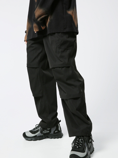 百搭裤 Senior 潮牌廓形工装 束脚抽绳裤 男 Role国潮宽松休闲长裤