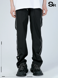 Role2021春季 宽松直筒排扣长裤 国潮休闲裤 长裤 男薄款 Senior