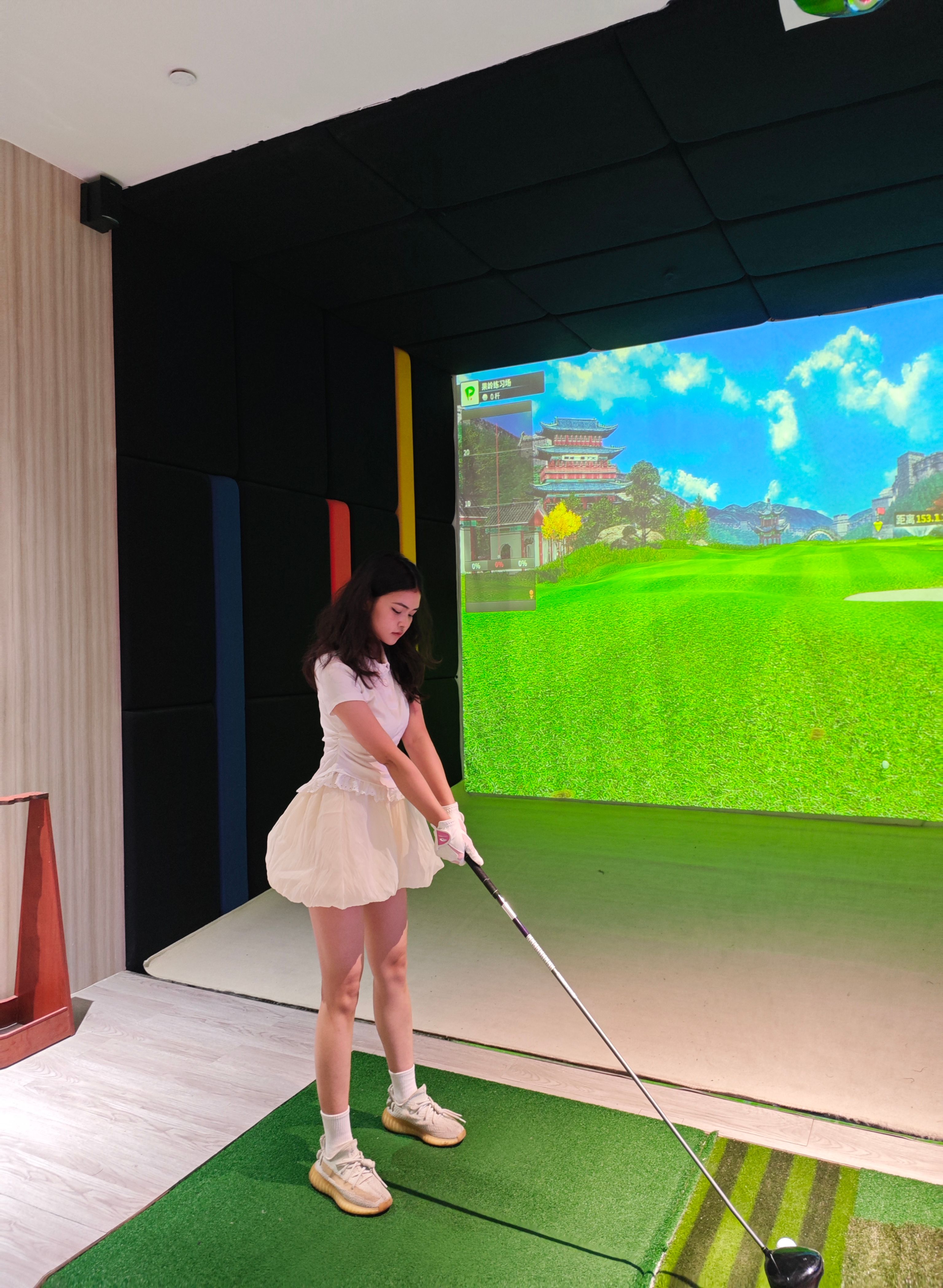 韩国韩版高尔夫女装套装Polo上衣蓬蓬裙短裙减龄可爱女装高尔夫女