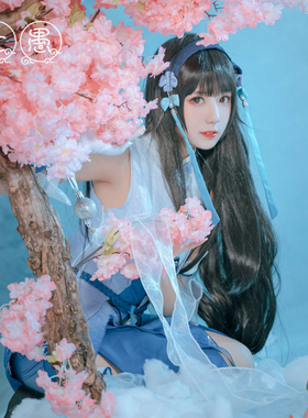 七愚现货王者原皮幻纱之灵西施cos服荣耀美女假发衣服 稷下星之队