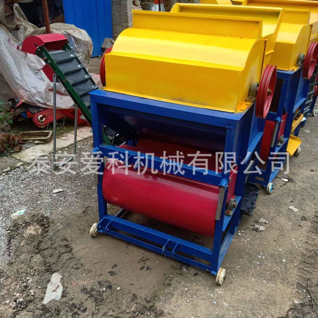 单杠拖拉机皮带传动花生摘果机全喂入中小型400型摘果机电机柴油