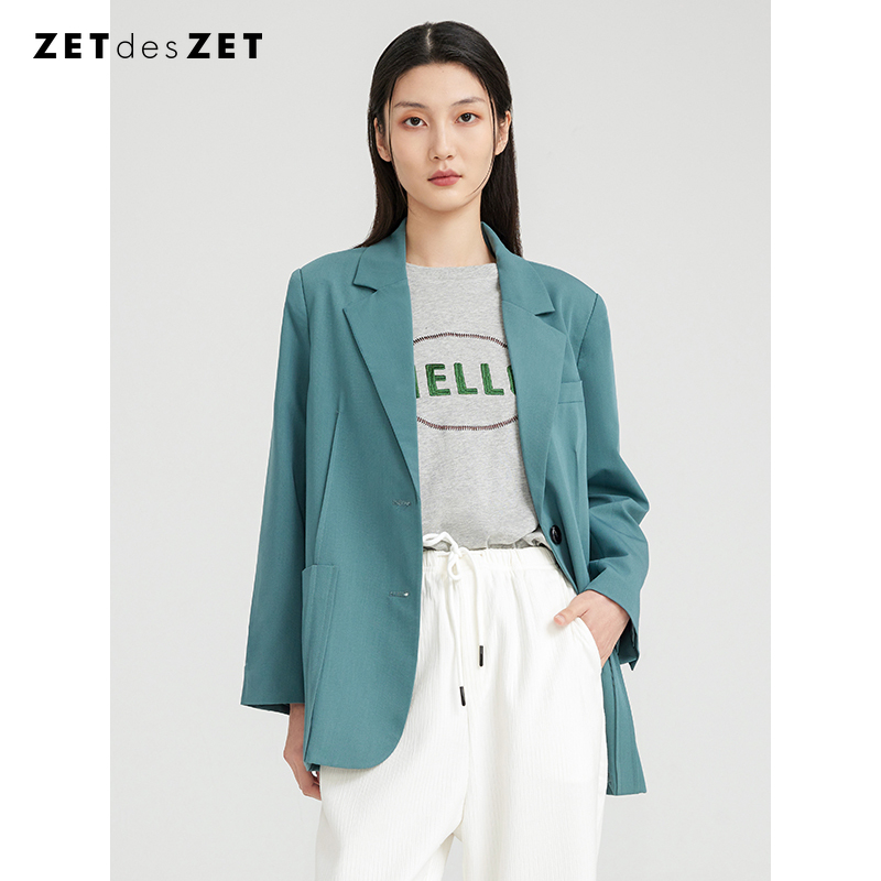 ZETdesZET糖果色休闲宽松西装女