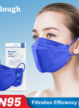 克莱因蓝口罩3D立体一次性成人防护kn95口罩灰色鱼嘴透气时尚香港