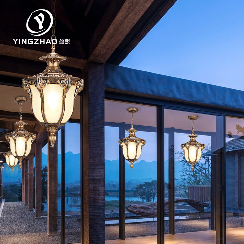 欧式灯复古吊链室外庭院阳台灯走廊过道花园别墅露台阳光房凉亭灯_虎窝淘