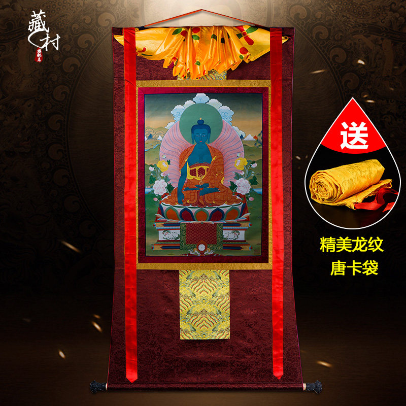 藏村釋迦牟尼不動佛像唐卡挂畫中式噶瑪嘎孜畫派客廳玄關裝飾畫在類目 特色手工藝, 少數民族特色工藝品, 藏族特色, 藏族唐卡中 - 來自Buy2taobao.com提供專業的淘寶代購服務