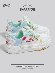 回力女鞋小白鞋2025新款夏季薄款网面透气厚底百搭平底运动板鞋子