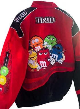 2024 motorcycle printed casual loose jacket  宽松外套