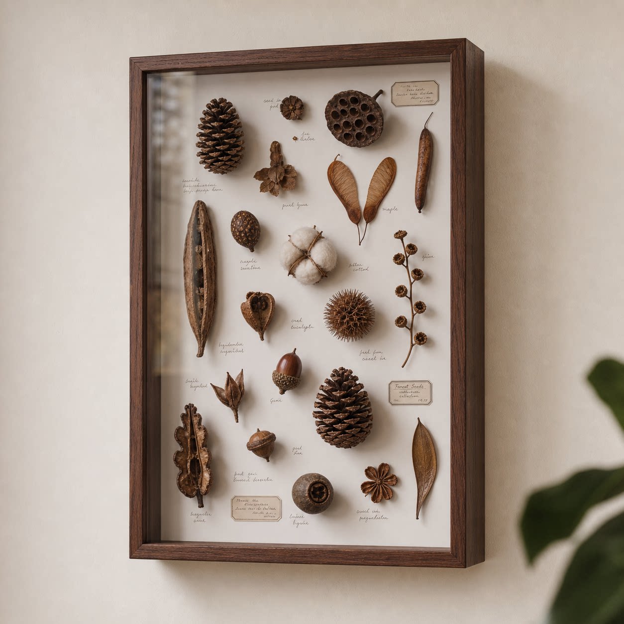 diy手工相框立体中空标本框贝壳石头植物干花收藏保存展示画框架