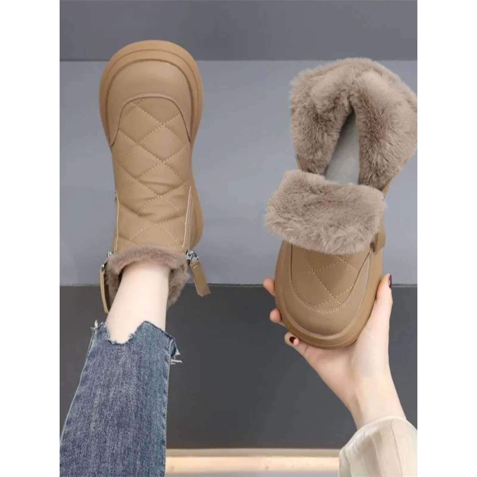 回力大码女鞋41—43脚宽胖肥 东北加绒加厚雪地靴女厚底棉靴保暖,女鞋,时尚雪地靴,淘宝优惠券,粉丝福利购,淘宝优惠卷