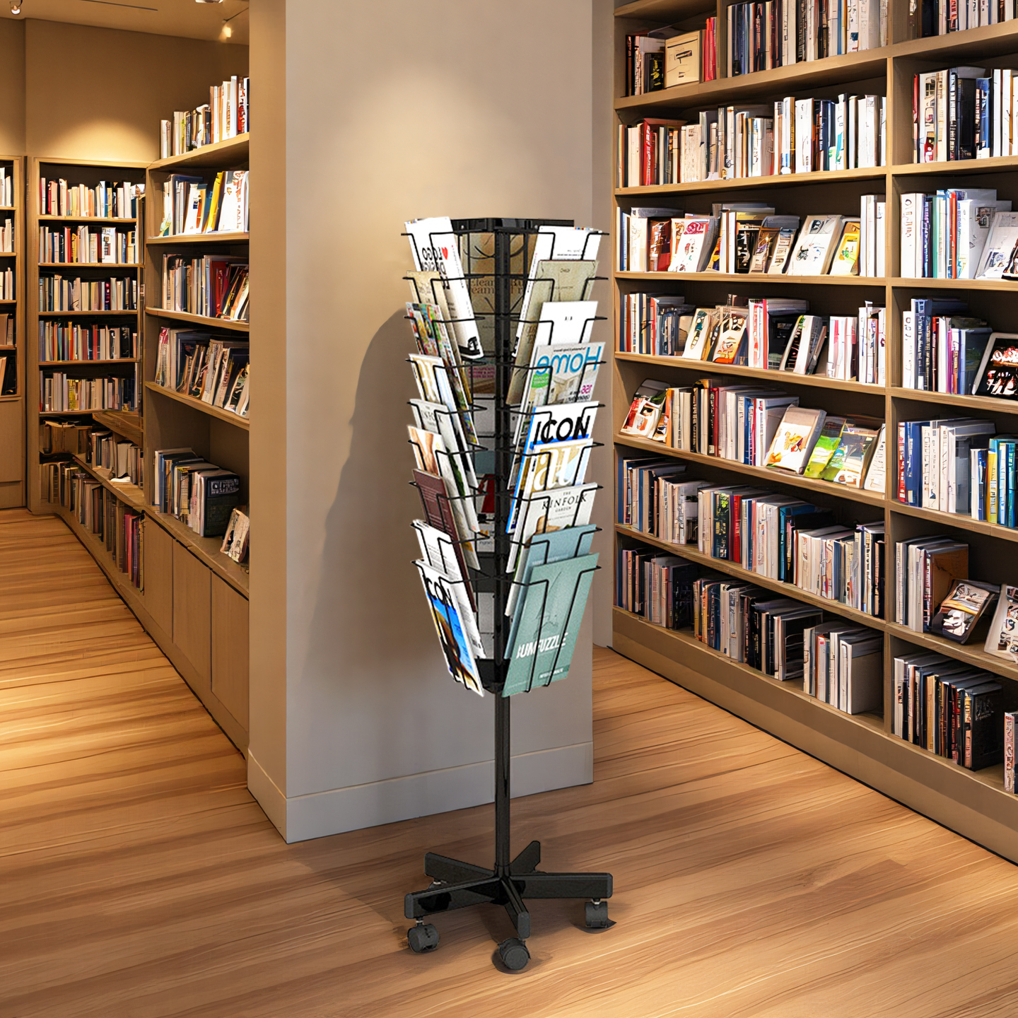 柏思顿立式旋转杂志架