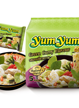 养养泰式冬阴功青咖喱泡面70g*5袋方便面海鲜进口袋面速食宵夜