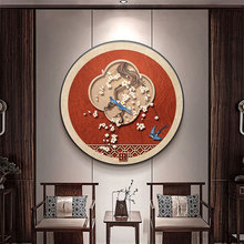 中古国朝风进门入户玄关柜墙面装饰画新年款沙发背景画正对门挂画