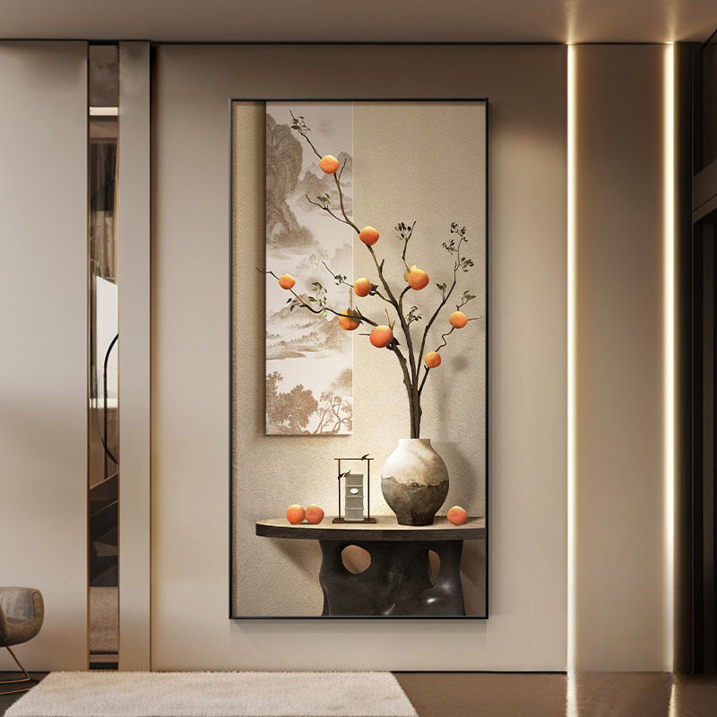 侘寂中古风玄关装饰画正对门入户墙画壁画客厅高级感走廊过道挂画,家居饰品,现代装饰画,淘宝优惠券,粉丝福利购,淘宝优惠卷