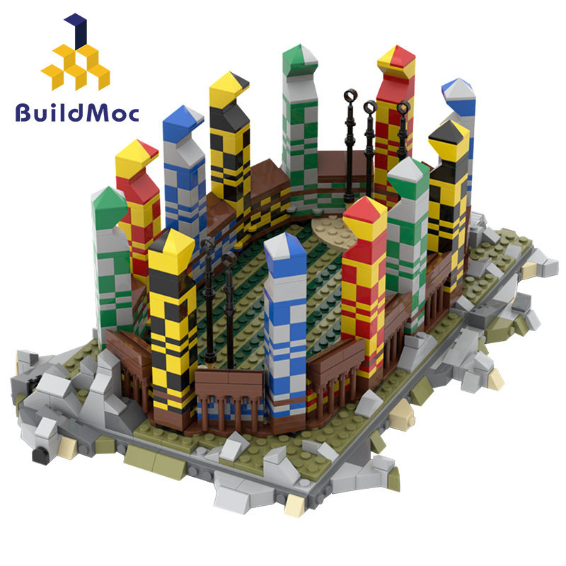 buildmoc哈利波特系列魁地奇球场中国拼插拼装积木益智玩具套装