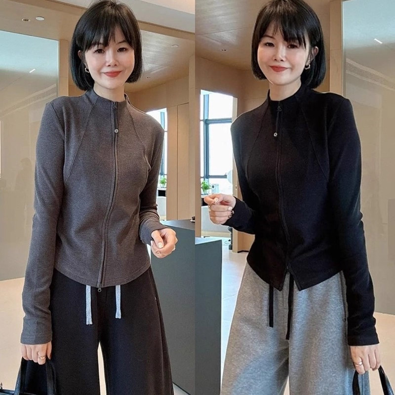 早春新款妈妈装气质显瘦拉链开衫女纯色百搭双面德绒百搭小衫冬潮,女装/女士精品,卫衣/绒衫,淘宝优惠券,粉丝福利购,淘宝优惠卷