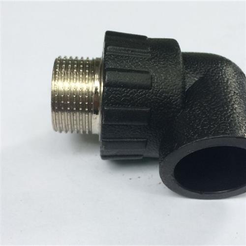 PE外丝弯头 黑色热熔外牙弯头20 25 32 4分6分1寸饮自来水管配件