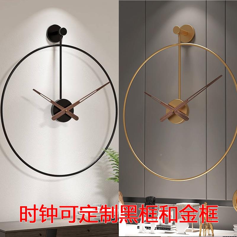 现简挂约装代MDC饰画时钟创意艺客术厅家用钟表餐厅钟轻奢墙挂画