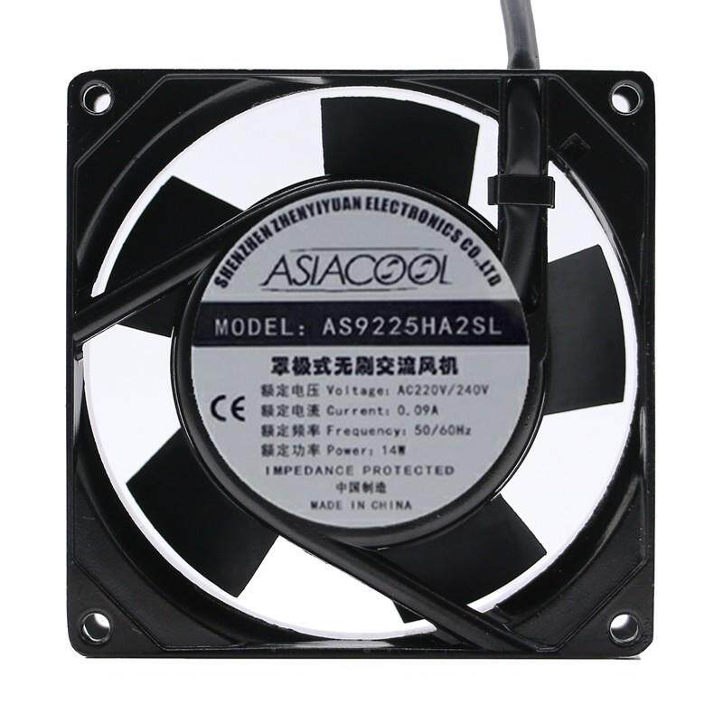 ASIACOOL工业静音220V机柜配电箱电焊机设备轴流纯铜电机散热风扇