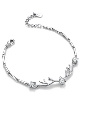 日韩个性手饰手链一鹿有你情侣轻奢女士简约森系版闺蜜小鹿角