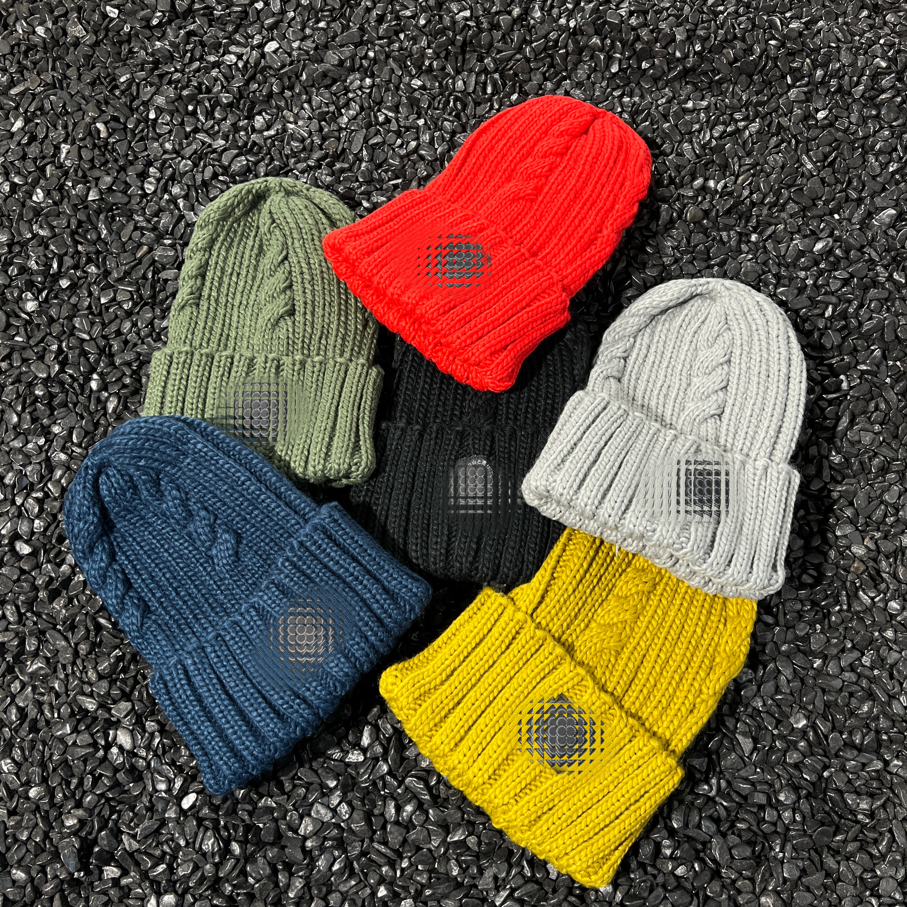 日单天花板Fppev联名山道圆圈logo冷帽男户外针织保暖厚实针织帽