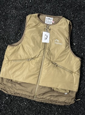 日单Fppev联名CMF保暖p棉马甲男户外防水PERTEX科技面料运动背心