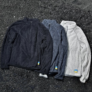 日单Fppev Primaloft evolve P棉170g半拉链户外保暖速干圆领抓绒