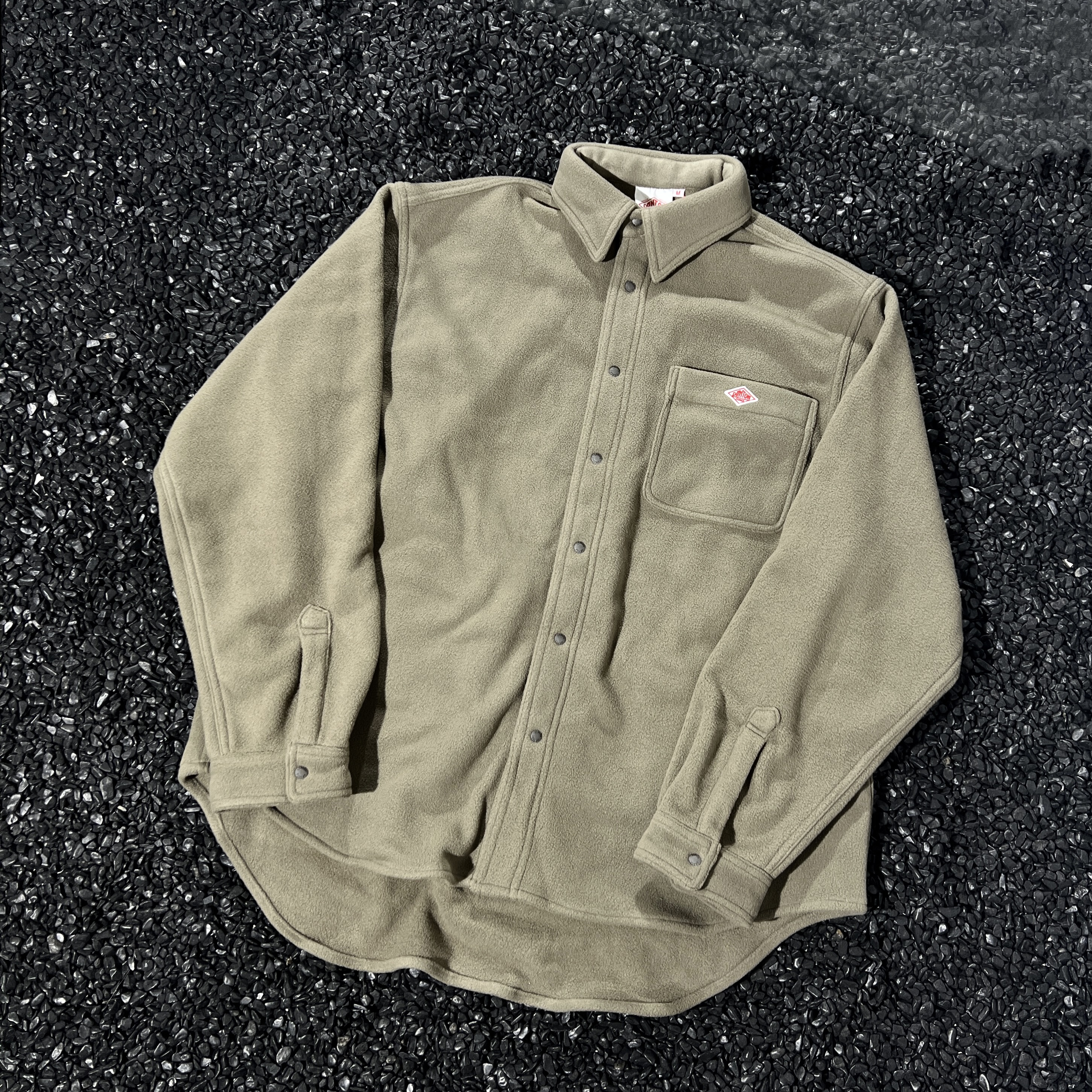 日单Fppev DANTON按扣衬衫男女户外宽松保暖羊羔绒立领夹克外套