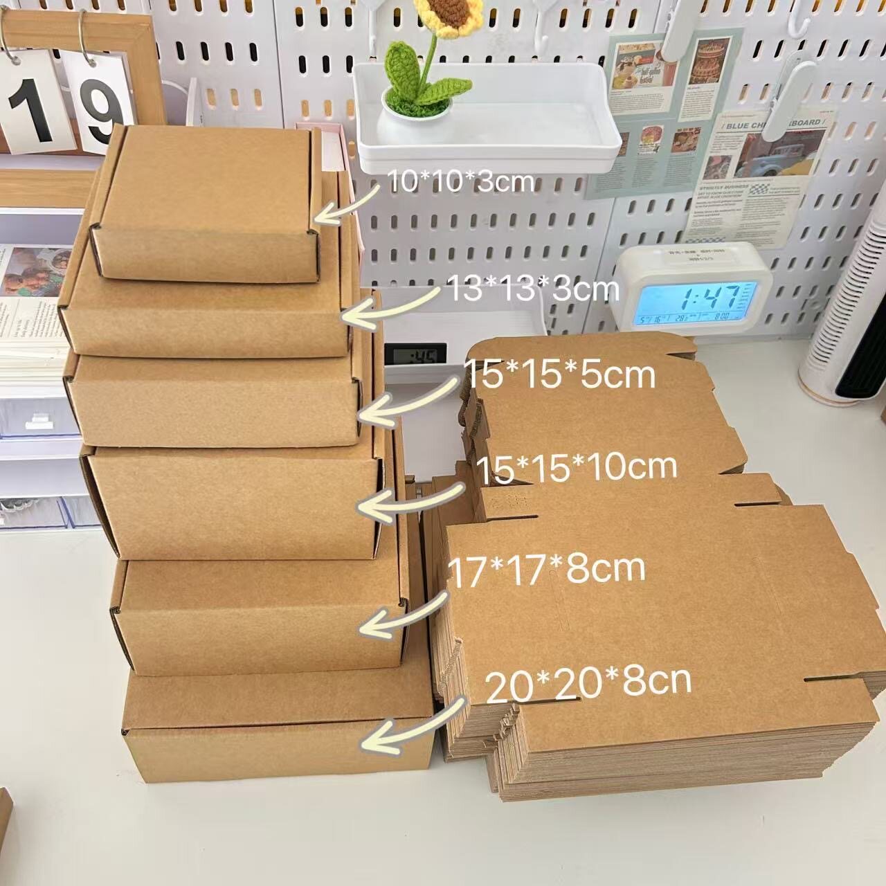 thumbnail for Extra hard thickened packaging airplane box carton square express packaging box small mini heightened jewelry packaging