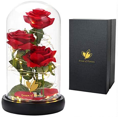 valentines day gifts for her beauty and the beast rose flowe