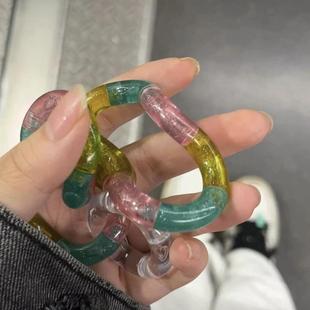 水晶百变扭扭乐夜光扭扭圈减压放松变形绳焦虑注意力训练玩具