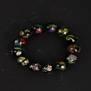 大漆珠非物质文化遗产手绘款漆珠项链工艺饰品单珠散珠文玩国漆