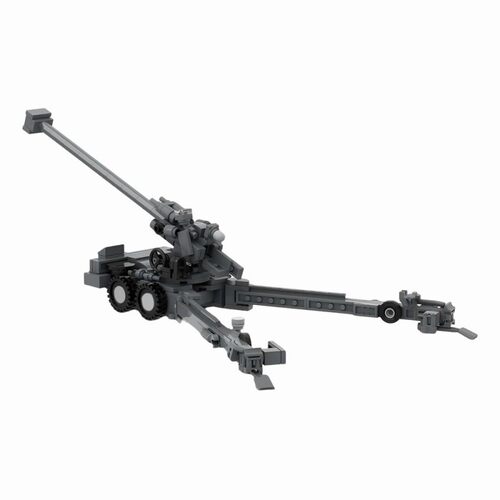 【高砖零件】新加坡FH-2000牵引式榴弹炮MOC-240028拼装积木玩具