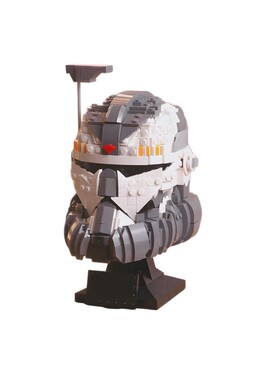【高砖零件】星球大战指挥官沃尔夫头盔MOC-245296拼装积木玩具