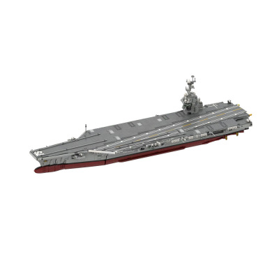 【高砖零件】美国CVN-78杰拉尔德福特号航空母舰模型拼装积木玩具