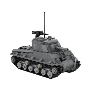 【高砖零件】美国M4A3 (105)谢尔曼坦克MOC-239606拼装积木玩具