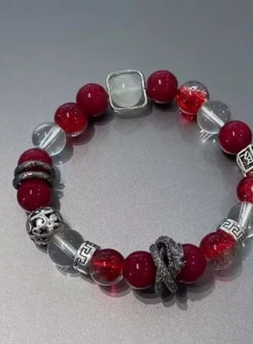 手串情侣盘龙串珠新中式琉璃福愿【玄】手工原创墨烛龙男女