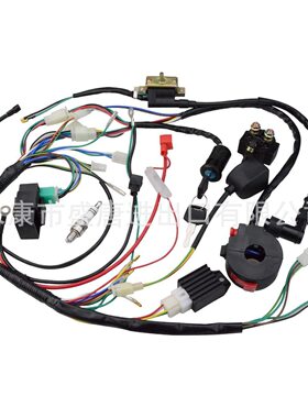 完整电气接线线束整流器CDI电磁阀火花塞适配50cc-125ccATV电源