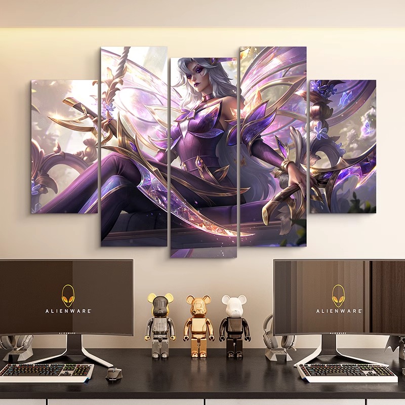 LOL挂画游戏英雄联盟网吧墙面装饰画电竞酒店房间二次元布置壁画