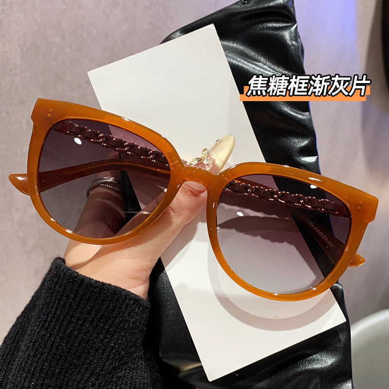 猫眼墨镜女款2025新款高级感带度数防晒偏光近视太阳眼镜防紫外线