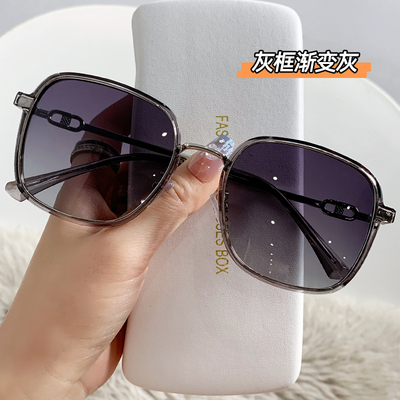 方形偏光墨镜女防紫外线