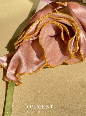 「朵朵丝巾」VOIMENT吾们原创设计木耳边复古真丝桑蚕丝多功能