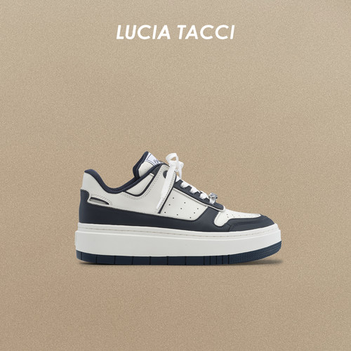 LUCIATACCI牛皮拼接休闲板鞋