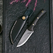 李麻子 覆土烧刃花纹钢旬刀多用多功能刀小主厨刀切蔬菜水果刀具