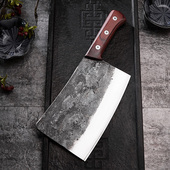 李麻子家用砍骨头专用刀炮弹钢加厚重型斩骨商用剁肉屠夫切大骨刀