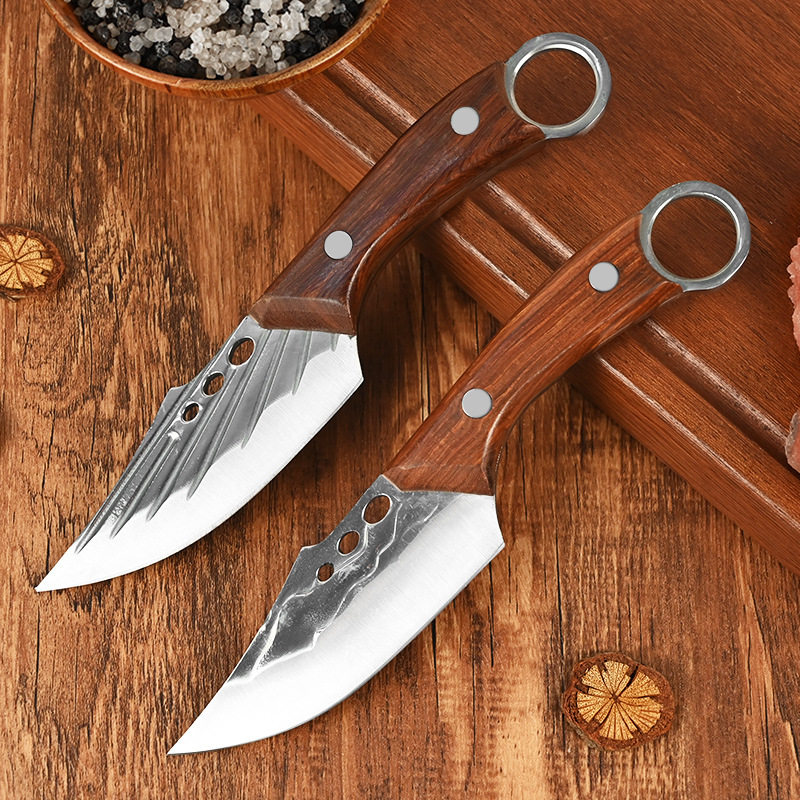 李麻子手工锻打剔骨分割剃刀手工蒙古手把肉小尖刀锋利户外吃肉刀